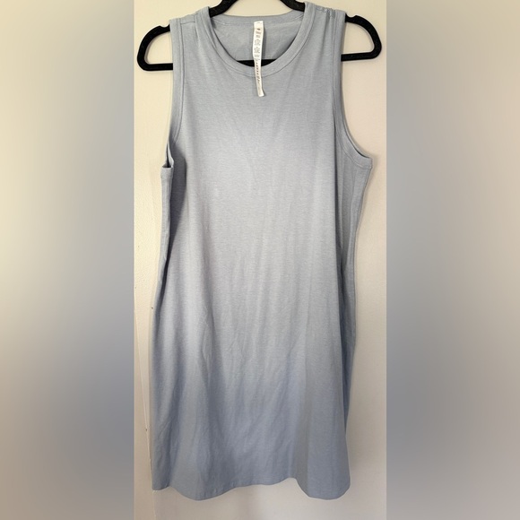 Lululemon Classic Cotton Light Blue Sleeveless Dress - Picture 4 of 6